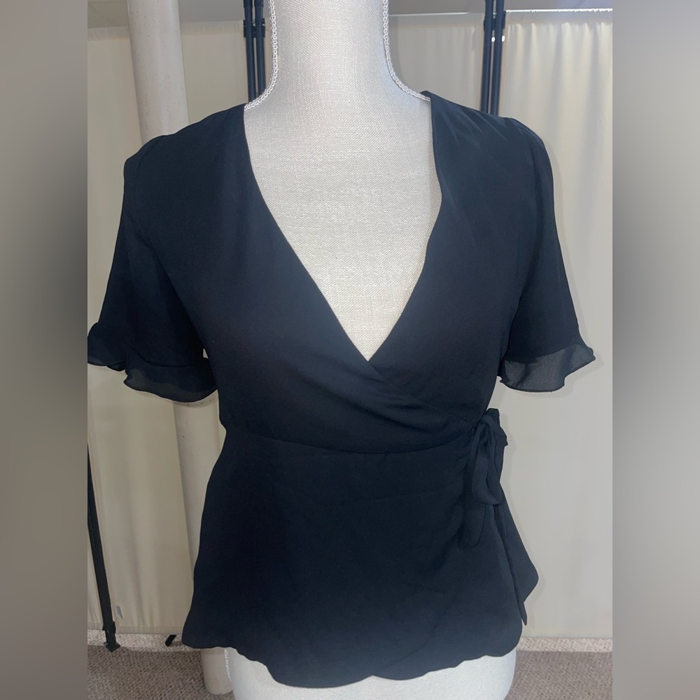 Black blouses wrap around